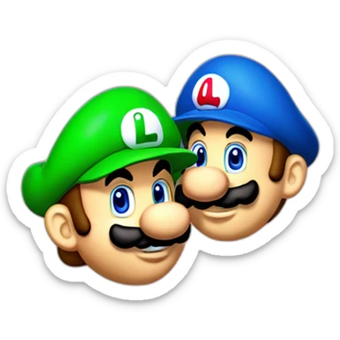 Mario and Luigi sticker