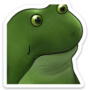 Half opened up banana sticker