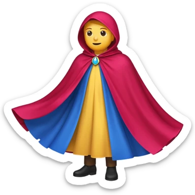  Cape no human Emoji fantasy pixel art style sticker