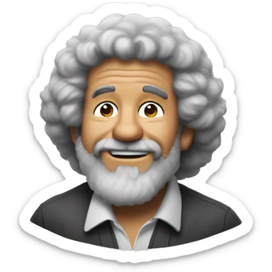 Bob Ross nosing in approval  sticker