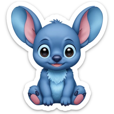 Stitch sentado sticker
