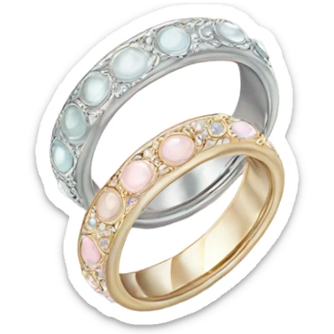 pastel wedding rings sticker