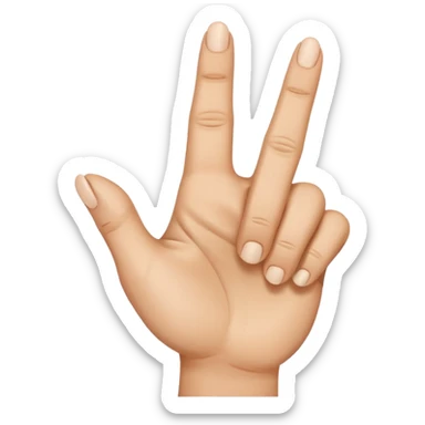 Middle finger raised but with 5 fingers folded  sticker