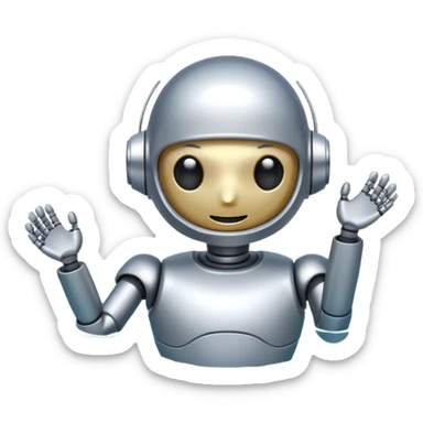 robot swimming sticker