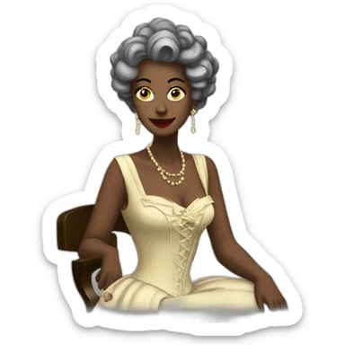 countess listening music sticker