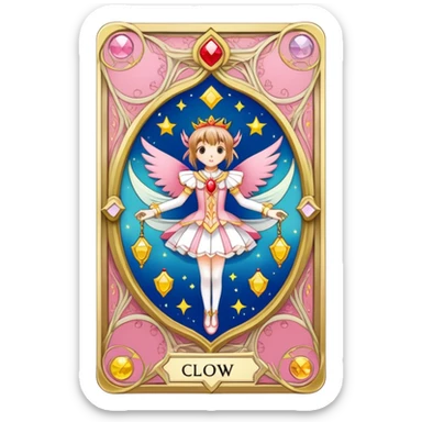 magical tarot-like card inspired by the Clow Cards from Cardcaptor Sakura sticker