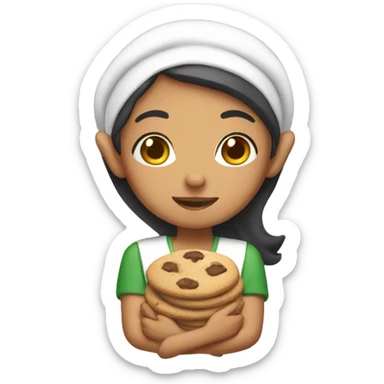 filipino woman elf with cookies sticker