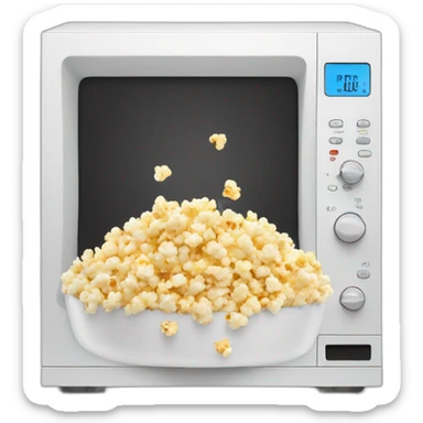 Popcorn in microwave sticker