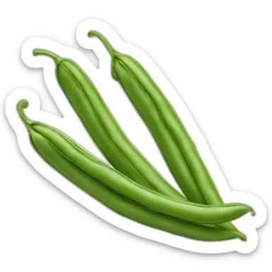 long narrow green bean pods sticker