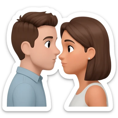 whispering in ear sticker