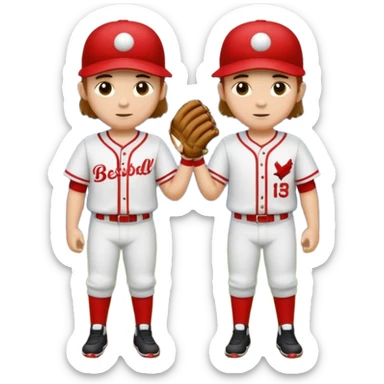 quiero dos equipos enemigos de baseball  sticker