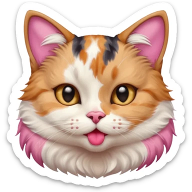 A cat blowing real human kises sticker