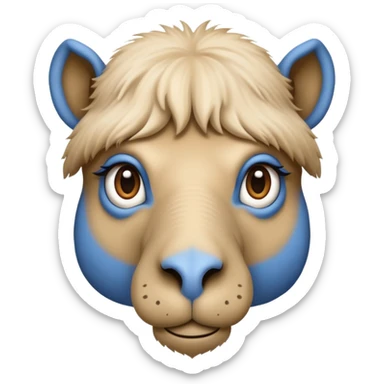 blue camel just face sticker