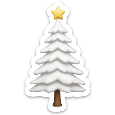 White christmas tree sticker