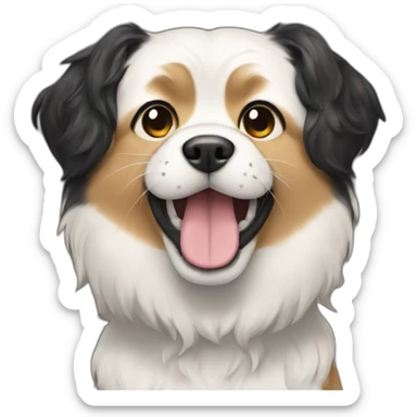 shitsu dog with black hair sticker