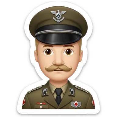 A Nazi soldier who looks like hitler sticker