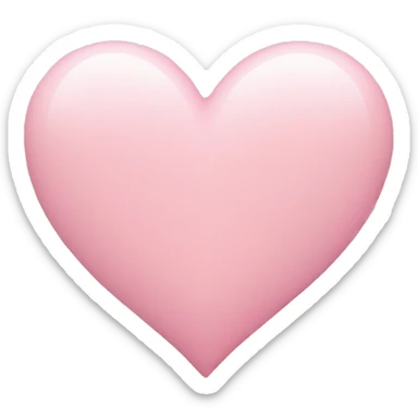 light pink heart  sticker