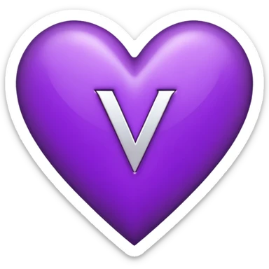 The Letter “y” inside a Purple Heart sticker