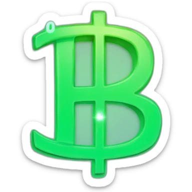 dollar sign, green of #08F9BF with neon glow of #08F9BF on it. sticker
