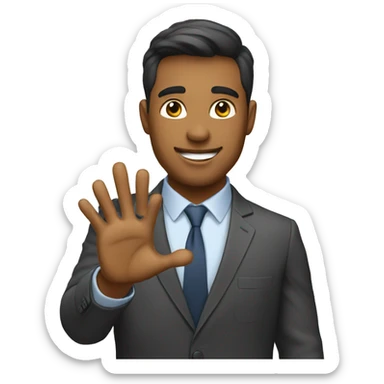 entrepreneur doing ok with his hand sticker