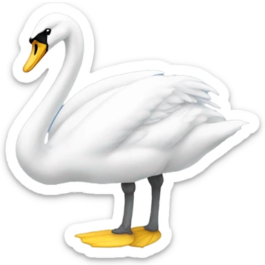 Cisne con lazo sticker
