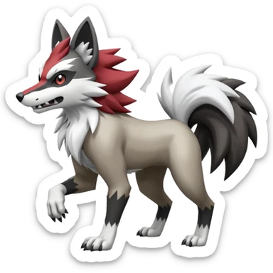 Obstagoon-Manectric-Lycanroc-fusion sticker