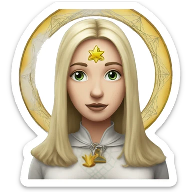 white girls and tarot card with corwn on had sticker