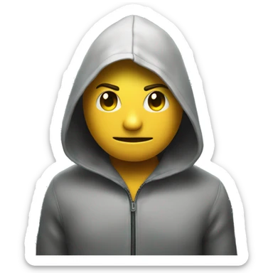 hacker in front of PC terminal sticker