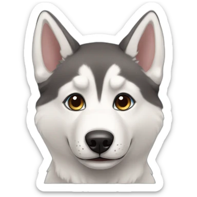 puppy syberian husky dog sticker