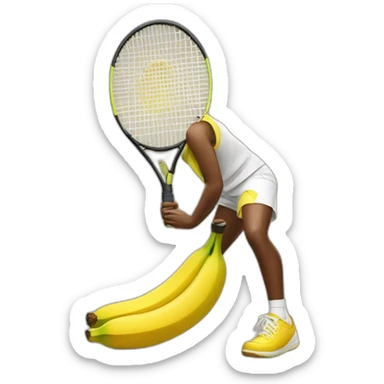 Human like Banana won a tennis tournament sticker