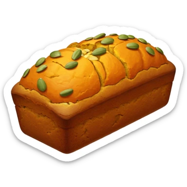 Pumpkin bread - this bread is like a loaf of bread with pumpkin seeds on top sticker