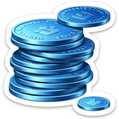 blue coins credit pack sticker