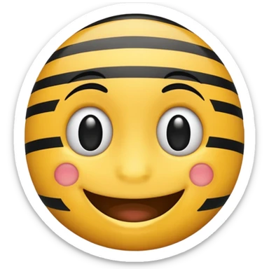 fait moi un emoji qui sourit mais au lieu d’être avec un fond jaune il a un fond arc en ciel mais avec du noir dans l’arc en ciel sticker