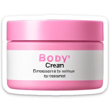 Pink body cream sticker