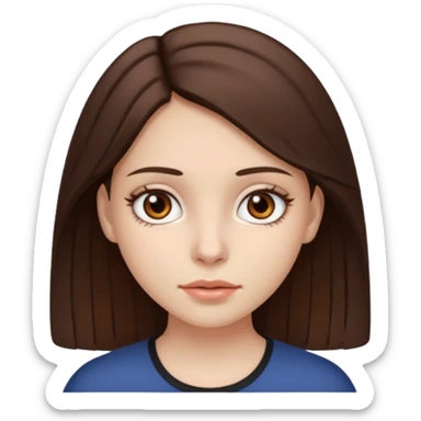 hispanic girl with brown eyes and brown hair and alt sticker