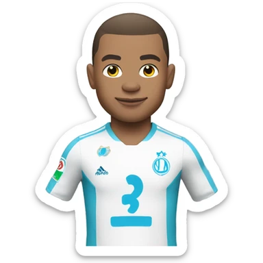 Mbappé avec le maillot de l’OM  sticker