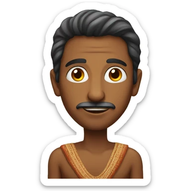 an indian man sticker