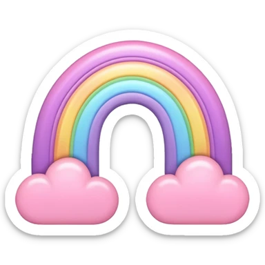 Pink Pastel rainbow sticker