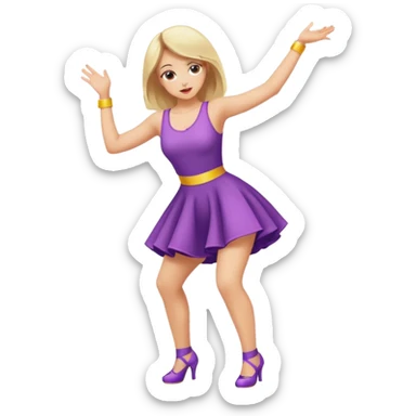Girl twerking on dance floor  sticker