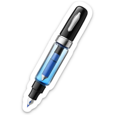 Academia Fountain pen + in bottle sticker