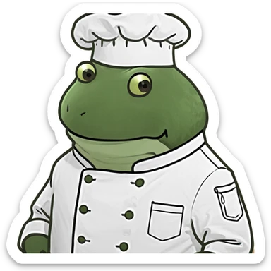 bufo in a chef coat sticker