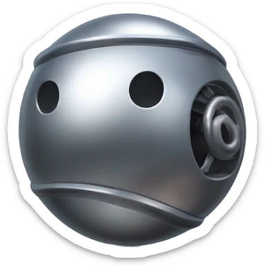 Metal Kirby ball with wheels sticker