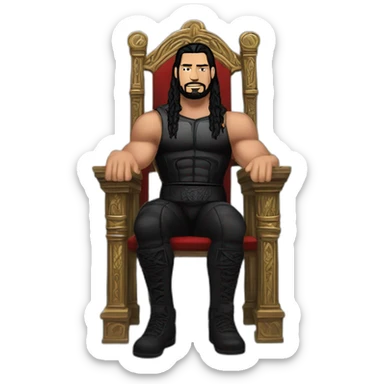 Roman reigns on a throne sticker