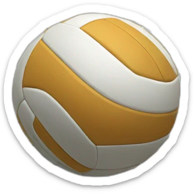 Volleyball net with ball sticker