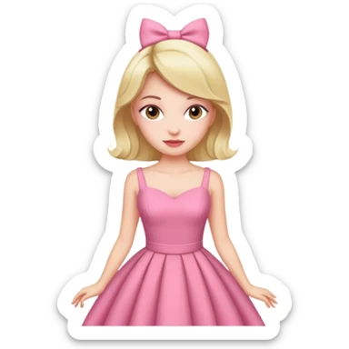 Coquette pink lady sticker