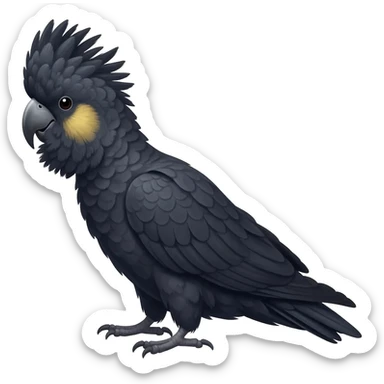 Black cockatoo sticker