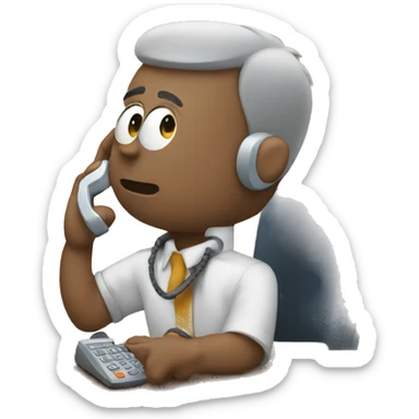 conversation on the phone sticker