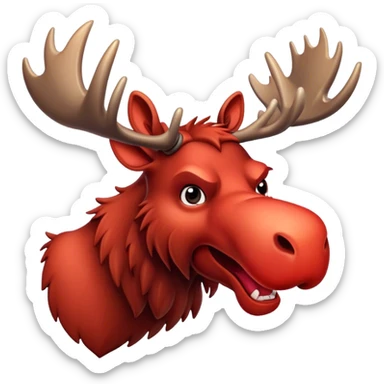 moose angry getting red sticker