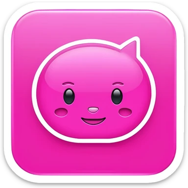 pink chat gpt ai app logo sticker