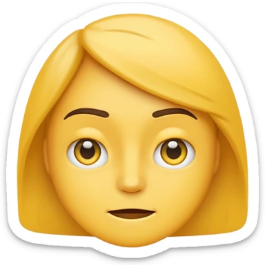 Generate a sarcastic emoji or sticker in a minimal flat-design style.  
The emoji should display a confident “nah, not today” attitude:  
- raised eyebrow  
- slight smirk  
- subtle eye-roll or side glance   sticker